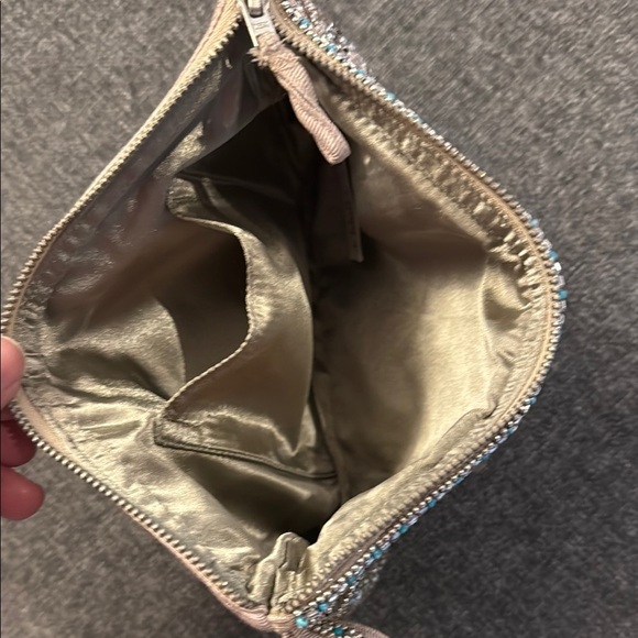 Beaded Evening Bag Embellished Clutch with Wristlet - Picture 5 of 7